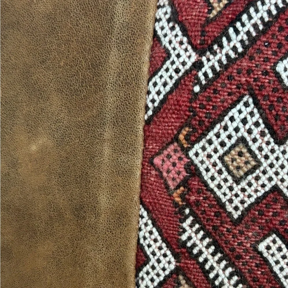 Handmade Moroccan Berber‎ Pillow With Suede By Berberology